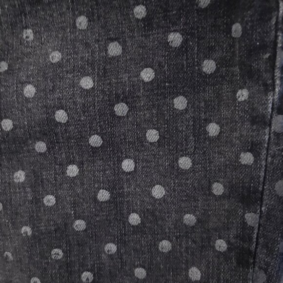 Current/Elliott Jeans Women’s 25 The Stiletto Skinny Black Polka Dot Stretch - Picture 5 of 15